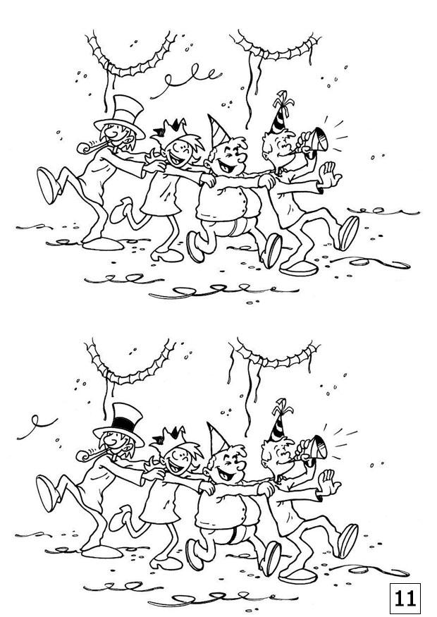 busca las diferencias - fiesta Dibujo para colorear busca las diferencias - fiesta