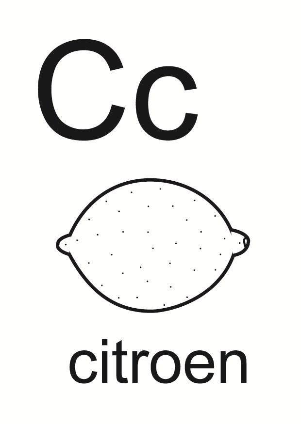 c Dibujo para colorear c