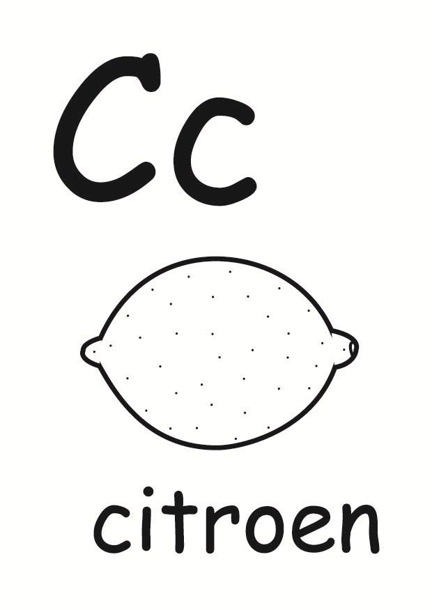 c Dibujo para colorear c