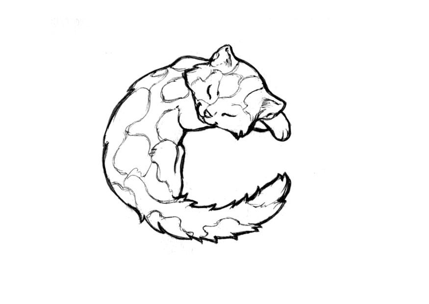 c-cat Dibujo para colorear c-cat