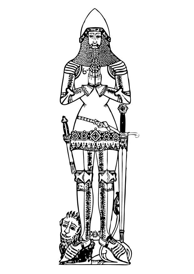 caballero Dibujo para colorear caballero