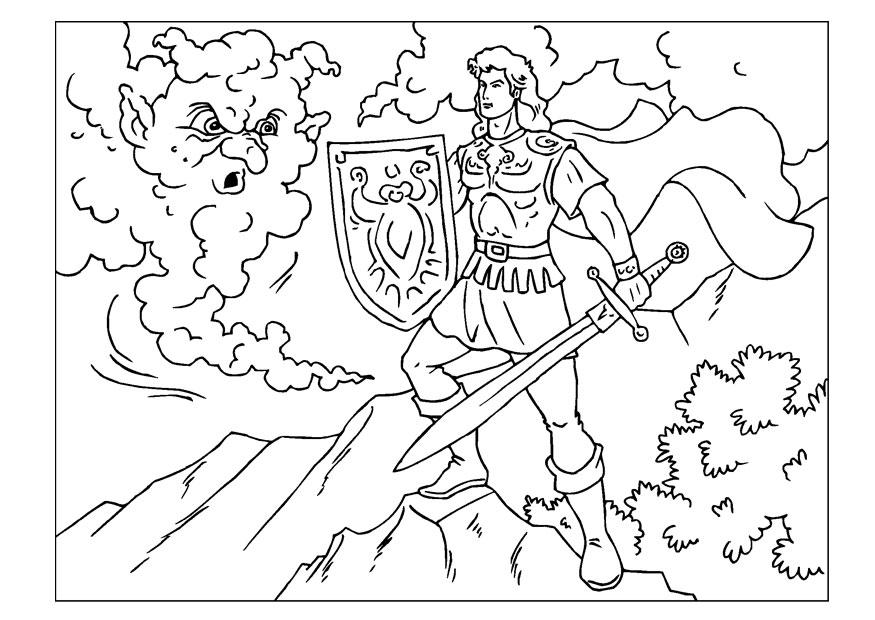 caballero Dibujo para colorear caballero