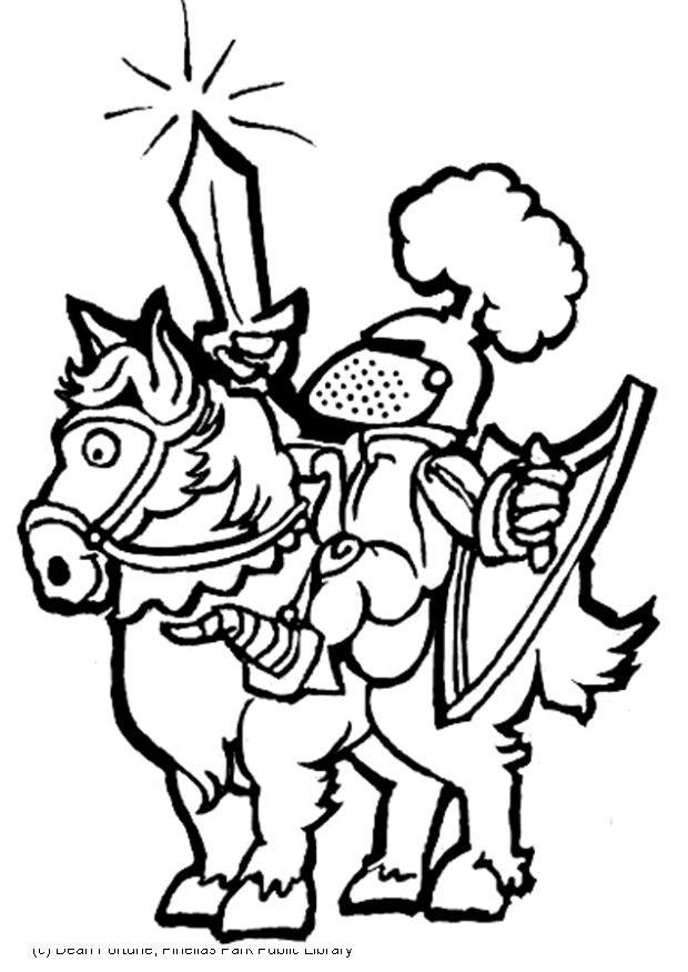 caballero Dibujo para colorear caballero