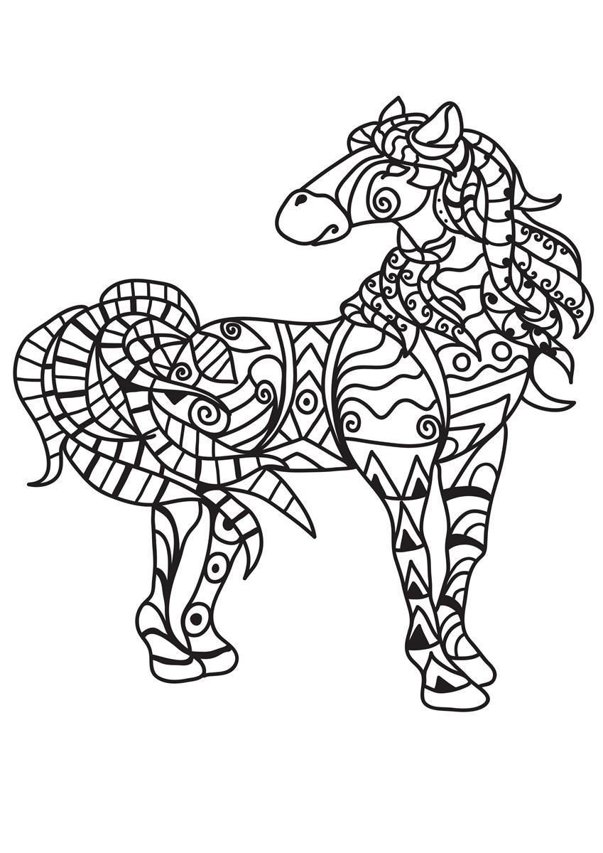 caballo Dibujo para colorear caballo