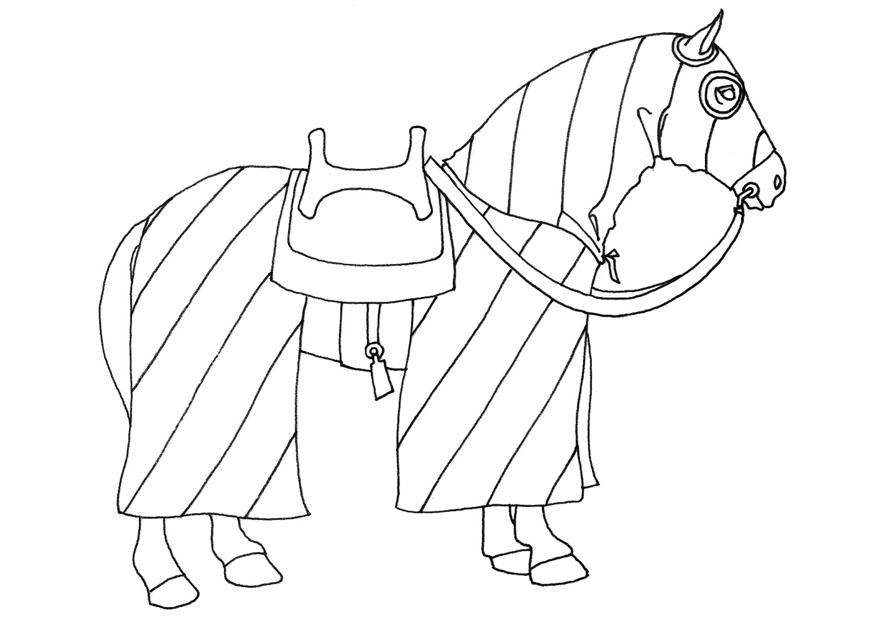 Dibujo para colorear caballo