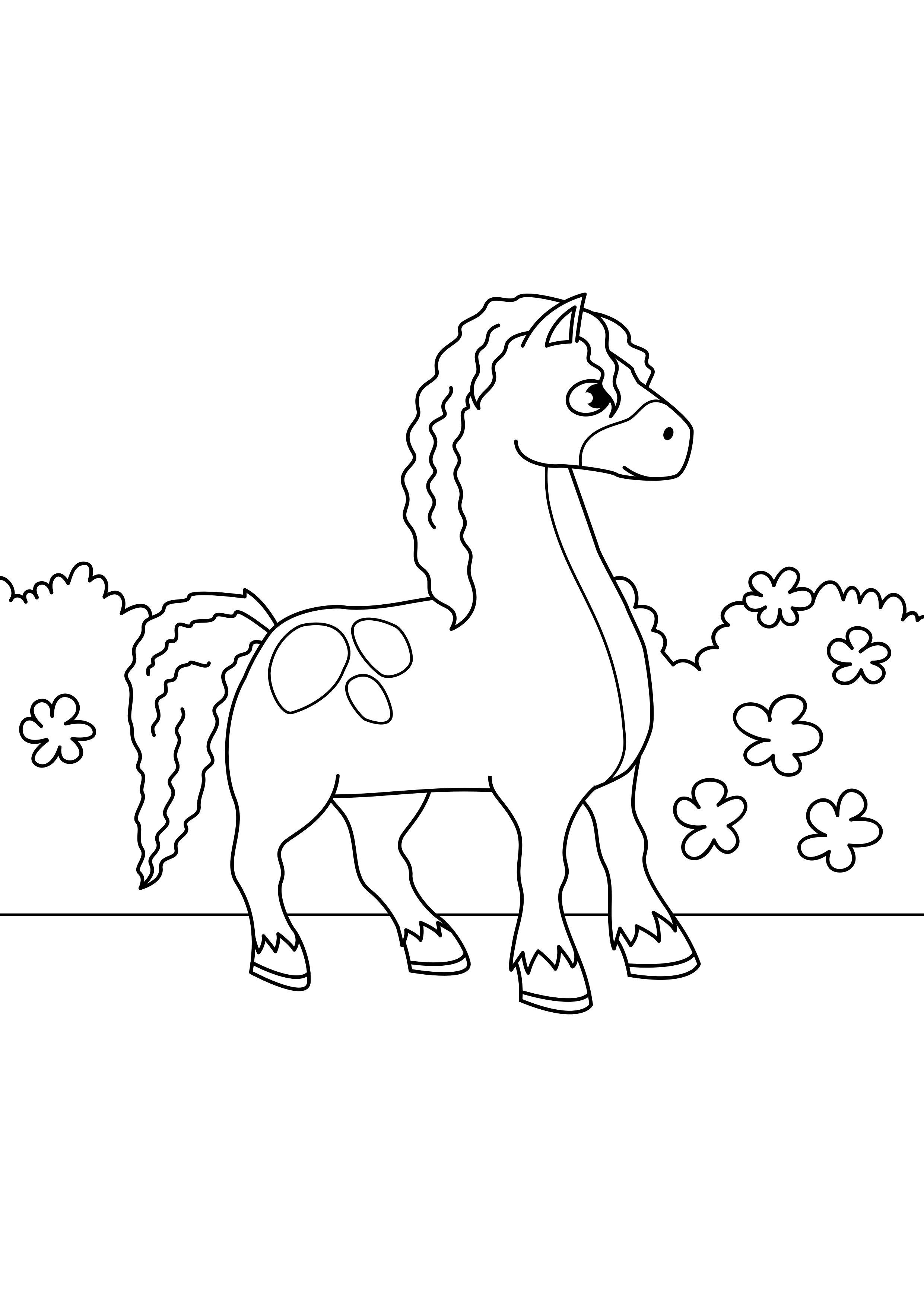 caballo en movimiento Dibujo para colorear caballo en movimiento