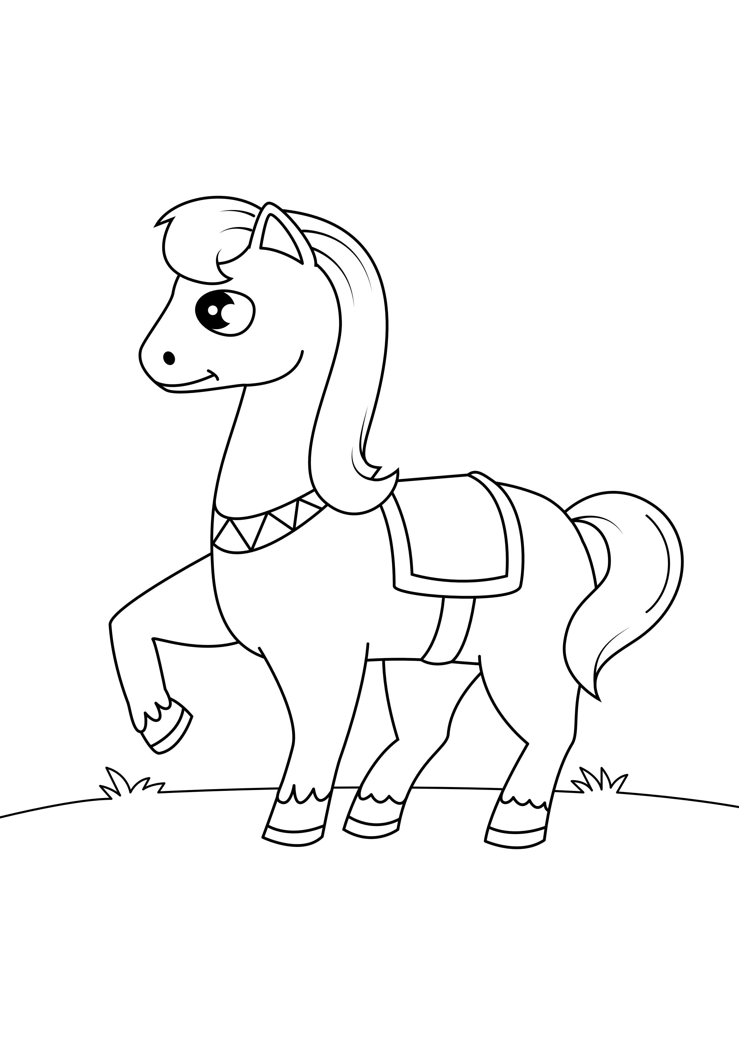 caballo en movimiento Dibujo para colorear caballo en movimiento