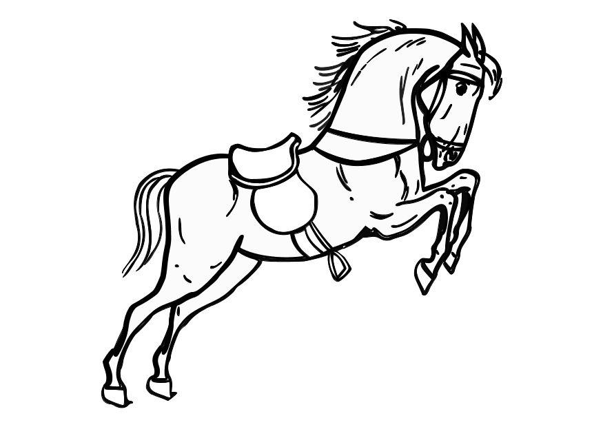 caballo saltando Dibujo para colorear caballo saltando