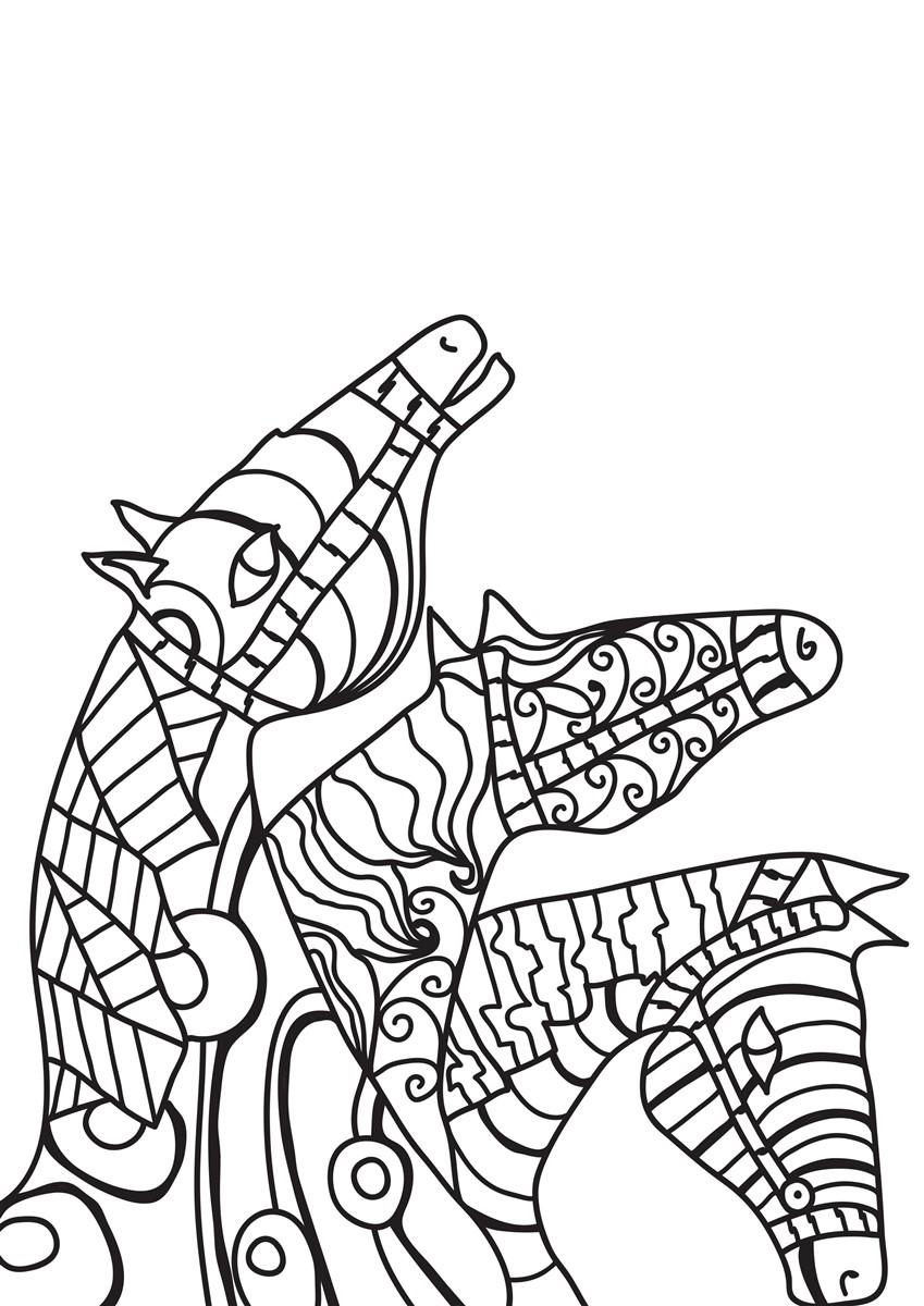 caballos Dibujo para colorear caballos