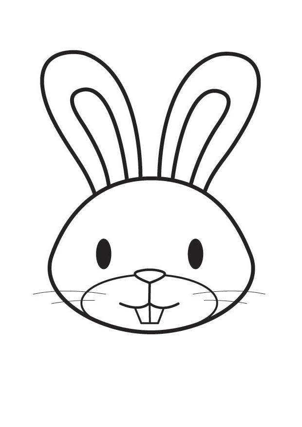 cabeza de conejo Dibujo para colorear cabeza de conejo