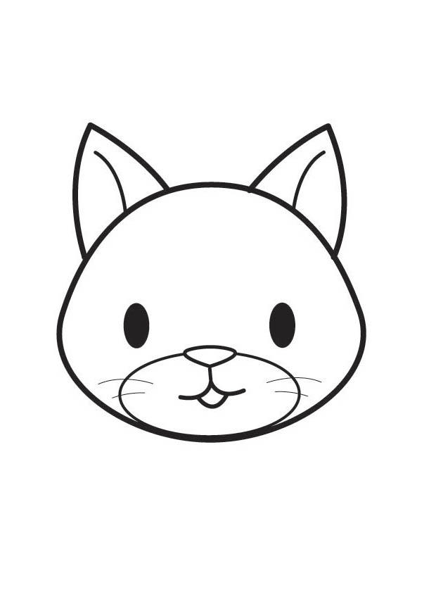 cabeza de gato Dibujo para colorear cabeza de gato