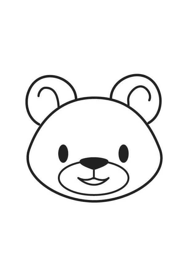 cabeza de oso Dibujo para colorear cabeza de oso