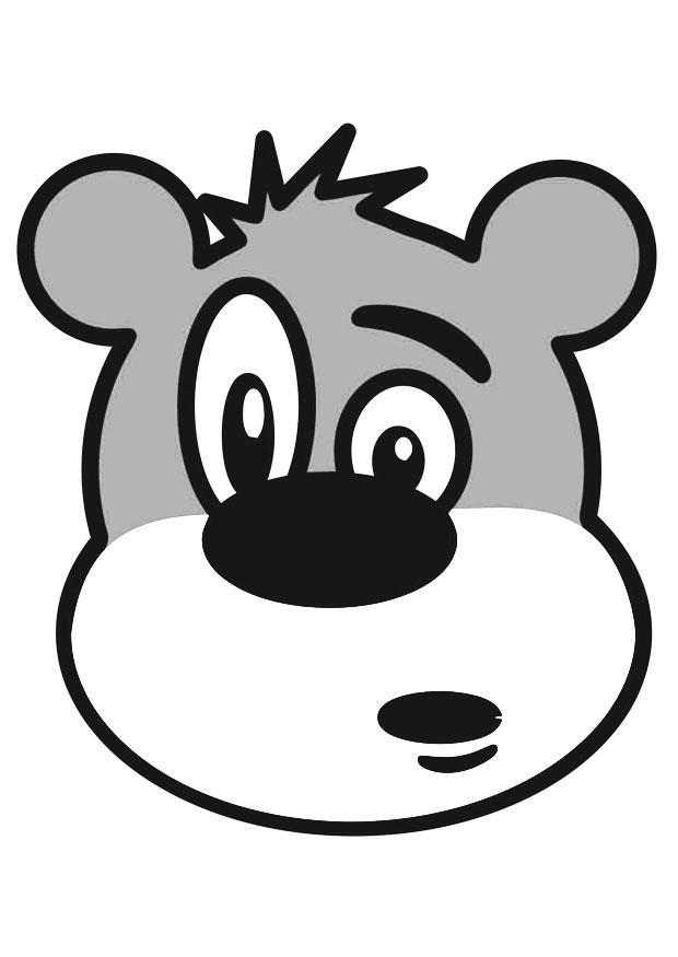 cabeza de oso Dibujo para colorear cabeza de oso