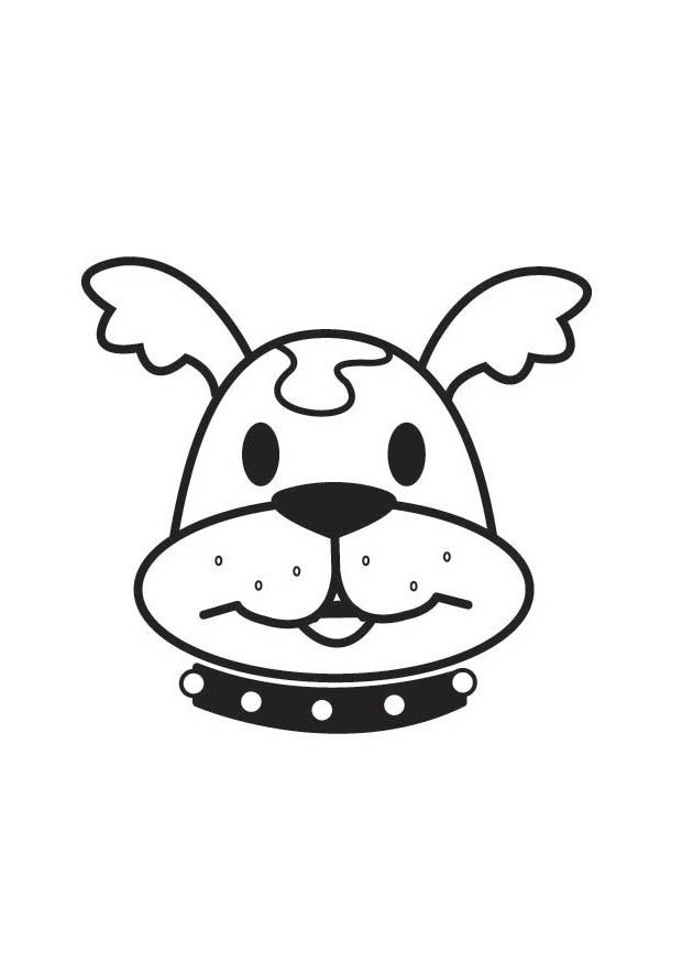 cabeza de perro Dibujo para colorear cabeza de perro