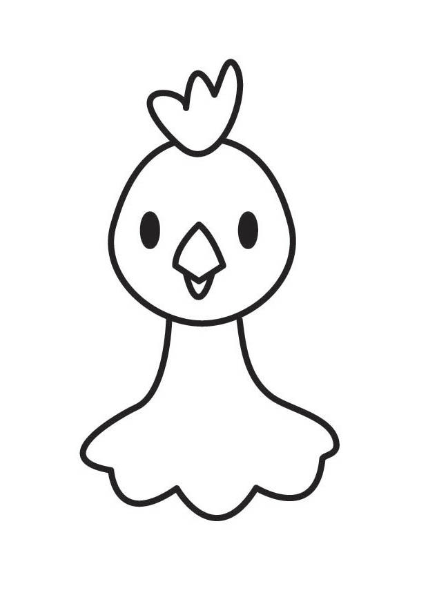 cabeza de pollo Dibujo para colorear cabeza de pollo