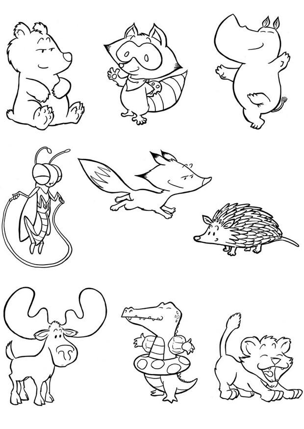 cachorros de animales Dibujo para colorear cachorros de animales