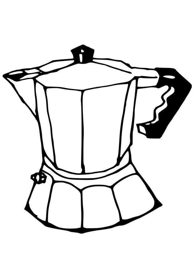 cafetera Dibujo para colorear cafetera