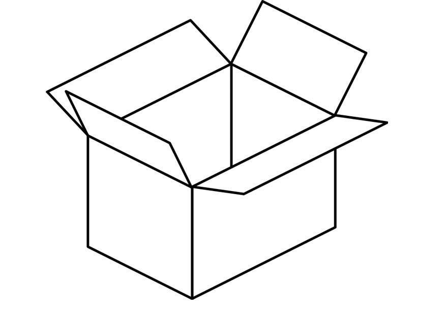 caja Dibujo para colorear caja