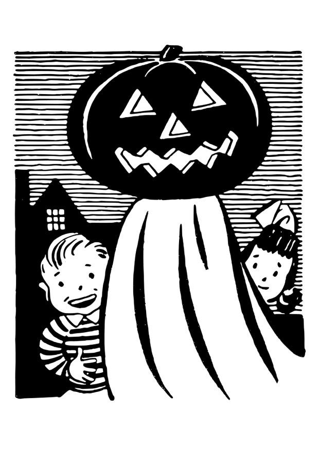 Dibujo para colorear calabaza