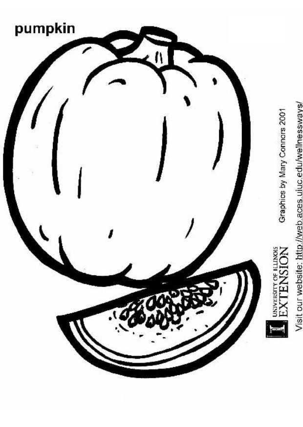 Dibujo para colorear calabaza