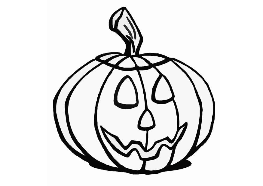 Dibujo para colorear calabaza