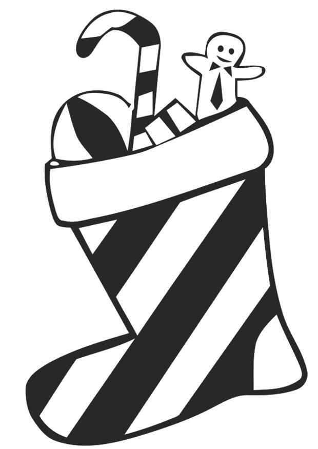 calcetAn de navidad Dibujo para colorear calcetAn de navidad