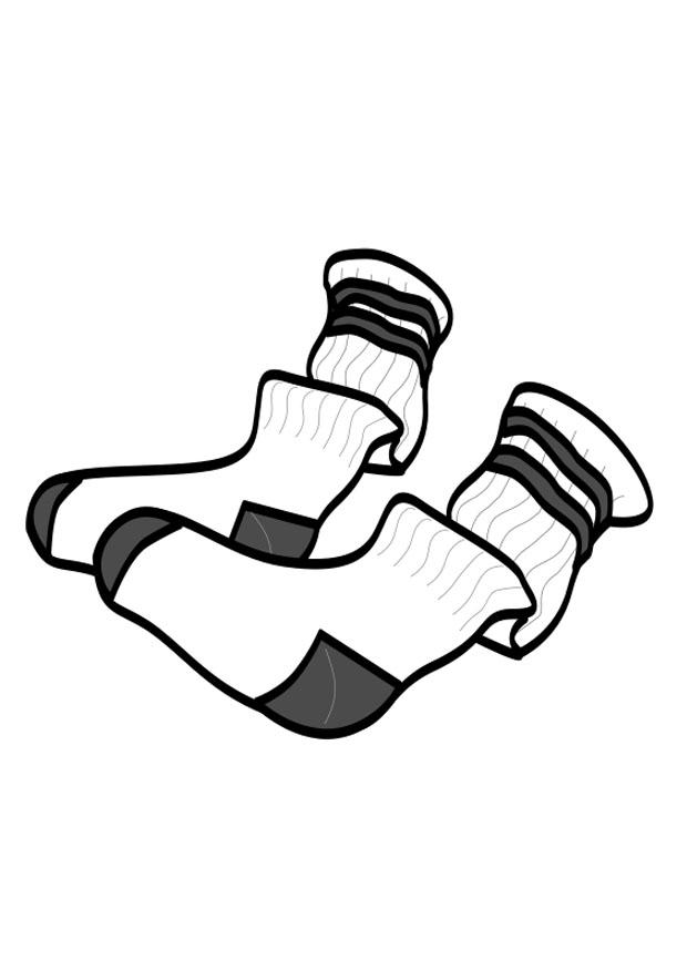 calcetines Dibujo para colorear calcetines