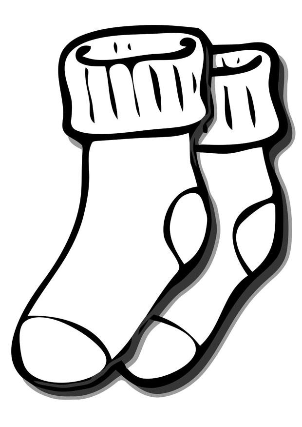 calcetines Dibujo para colorear calcetines