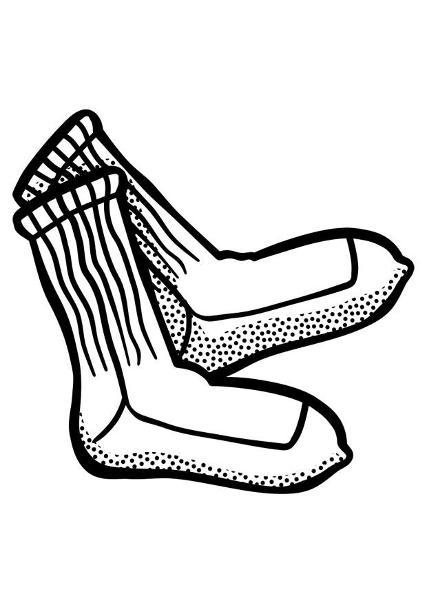 calcetines Dibujo para colorear calcetines