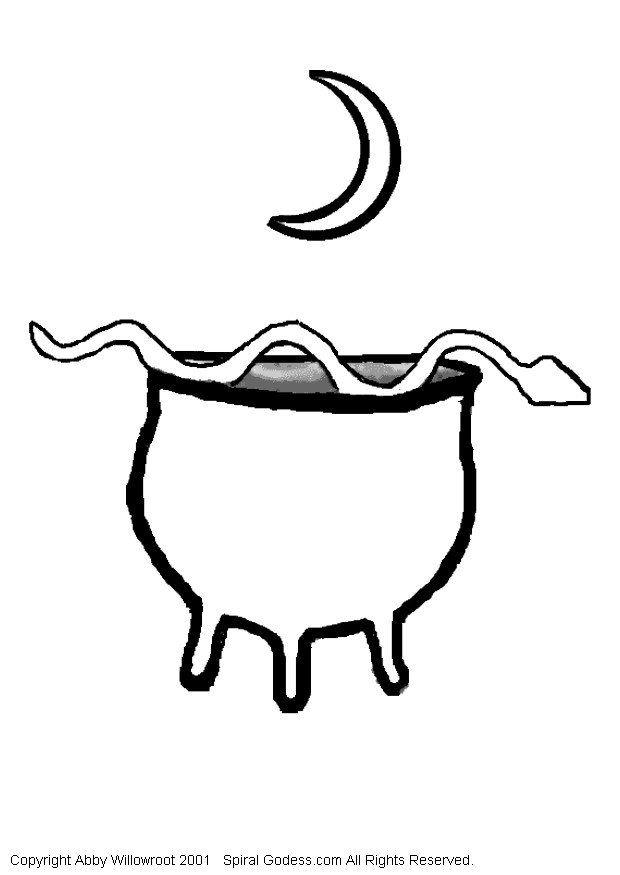 Dibujo para colorear caldera mA¡gica