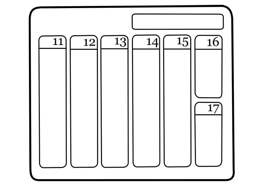 calendario Dibujo para colorear calendario