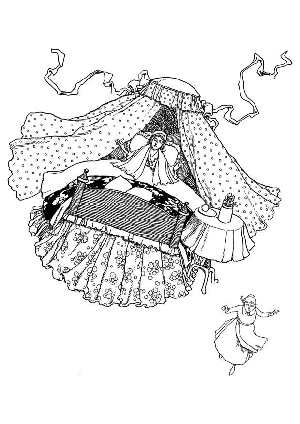 cama voladora Dibujo para colorear cama voladora