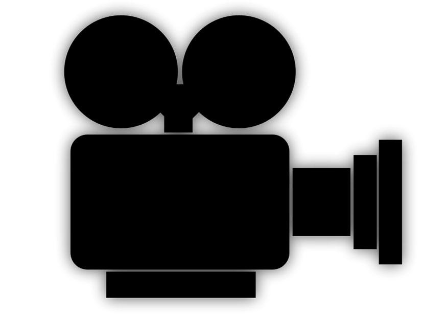 Dibujo para colorear cA¡mara de cine