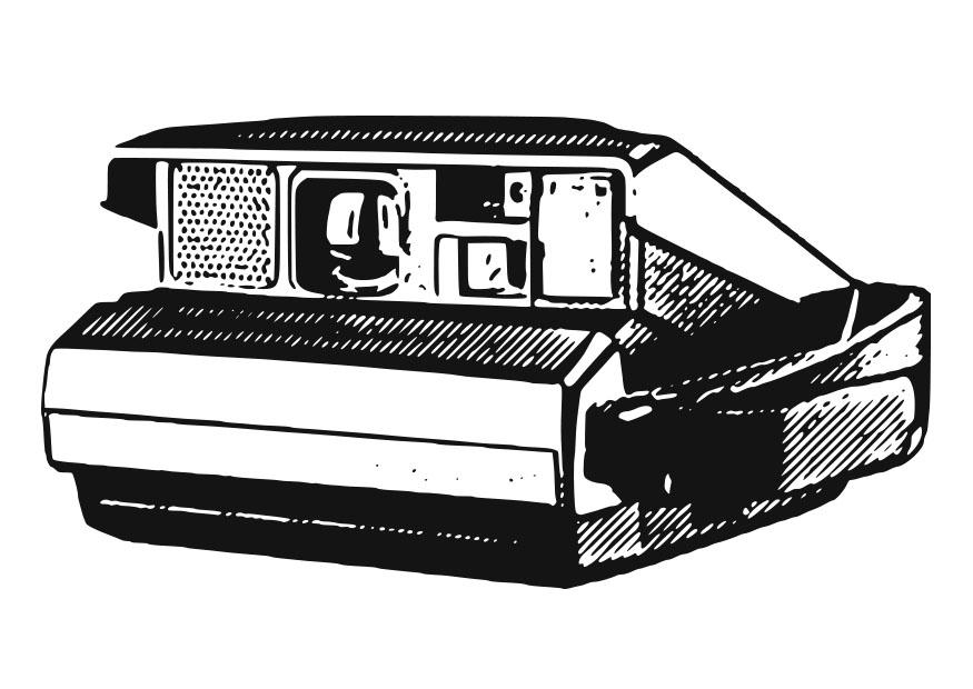 Dibujo para colorear cA¡mara polaroid 