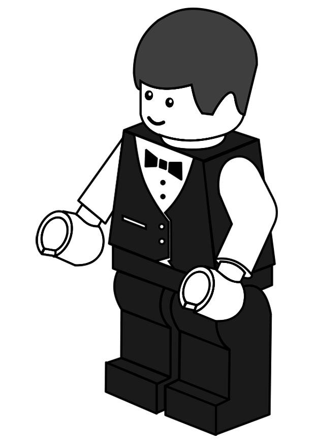 camarero Dibujo para colorear camarero
