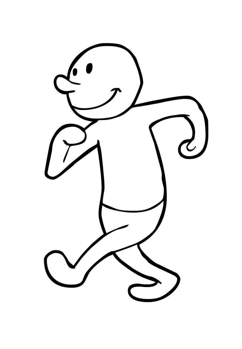 caminar Dibujo para colorear caminar
