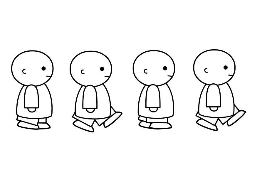 caminar Dibujo para colorear caminar