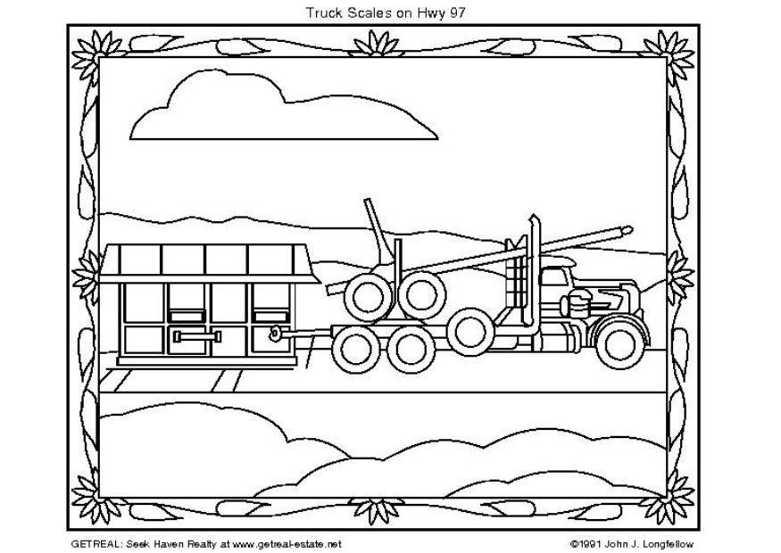 Dibujo para colorear camiA³n  americano