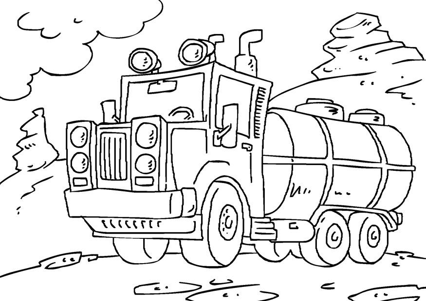 camiA³n cisterna Dibujo para colorear camiA³n cisterna