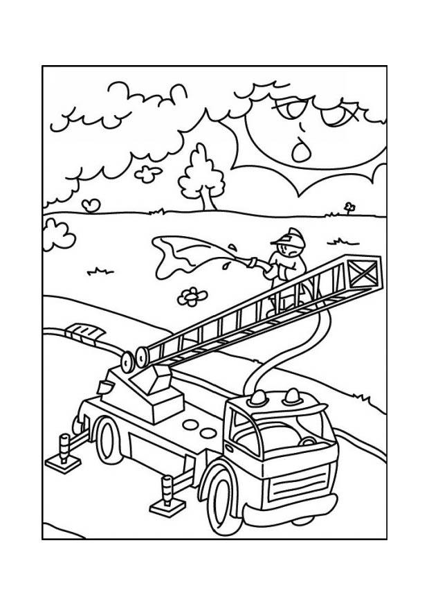camiA³n de bomberos Dibujo para colorear camiA³n de bomberos