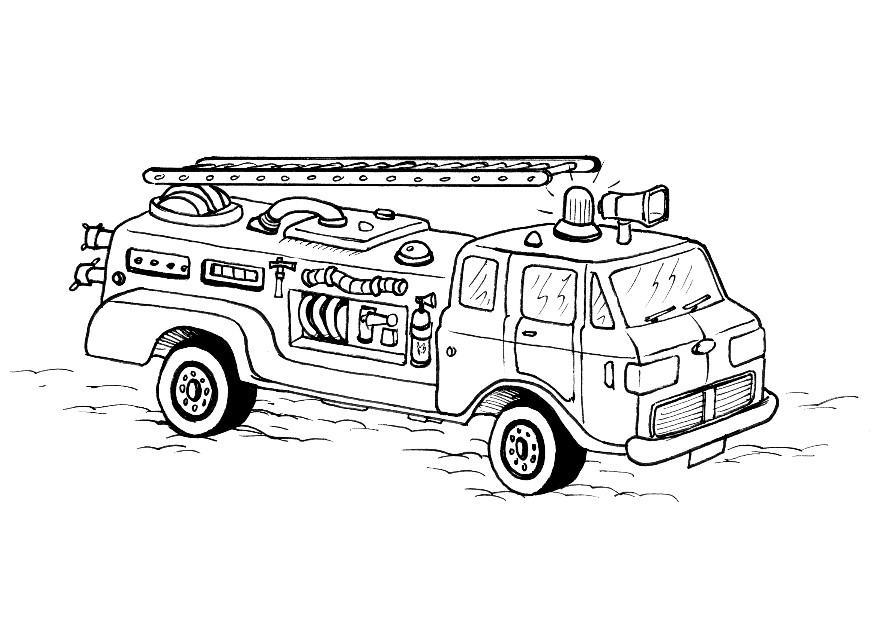 camion de bomberos Dibujo para colorear camion de bomberos