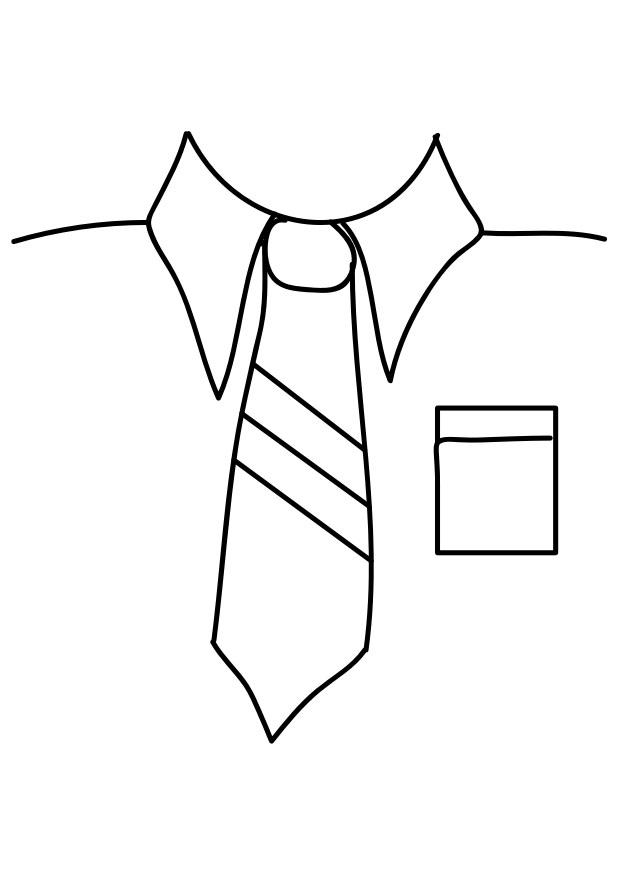 camisa con corbata Dibujo para colorear camisa con corbata