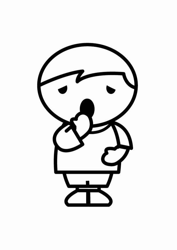 cansado Dibujo para colorear cansado