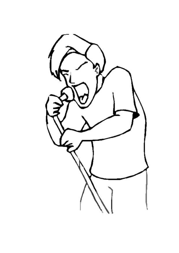 cantante Dibujo para colorear cantante