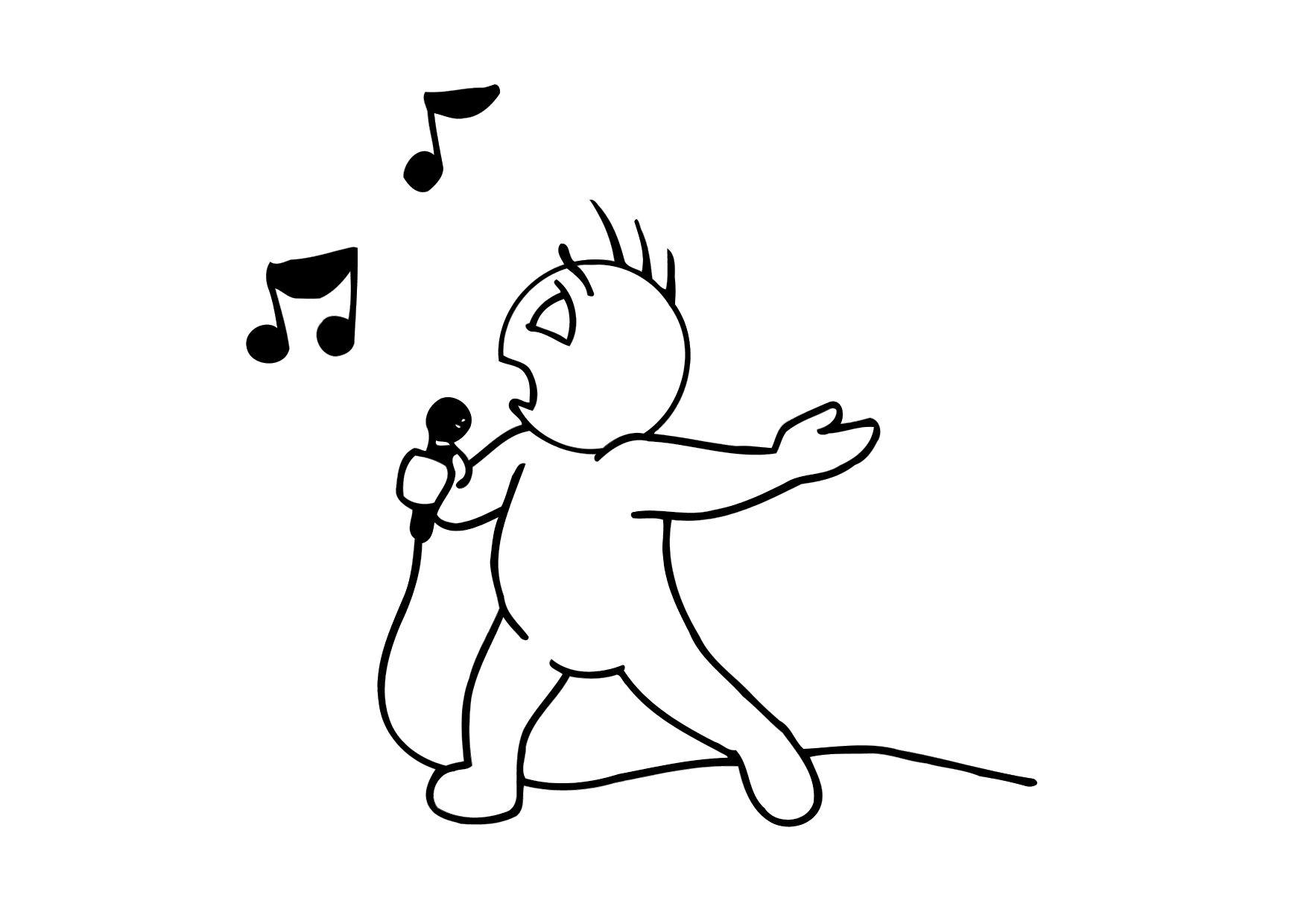 cantar Dibujo para colorear cantar