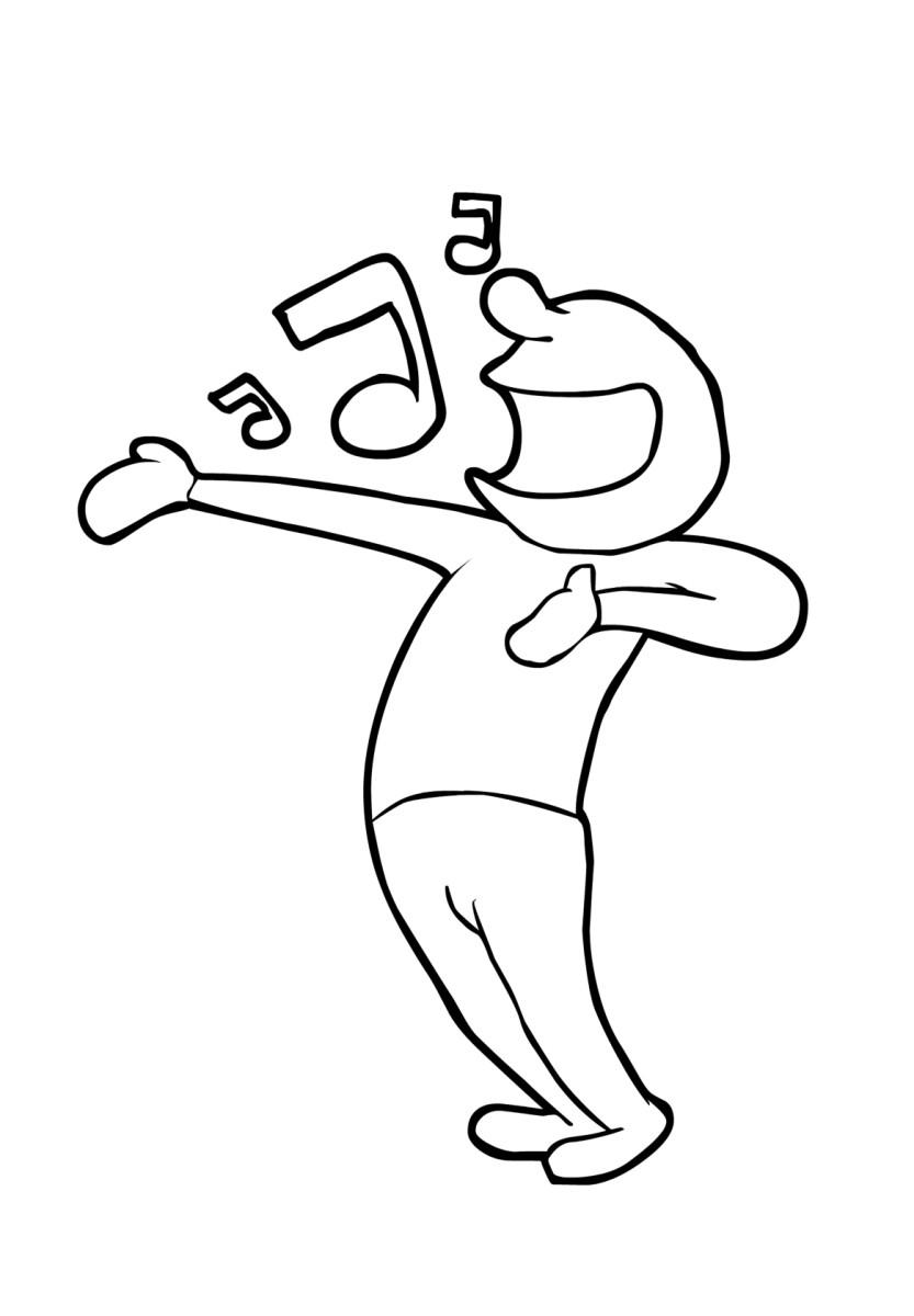 cantar Dibujo para colorear cantar