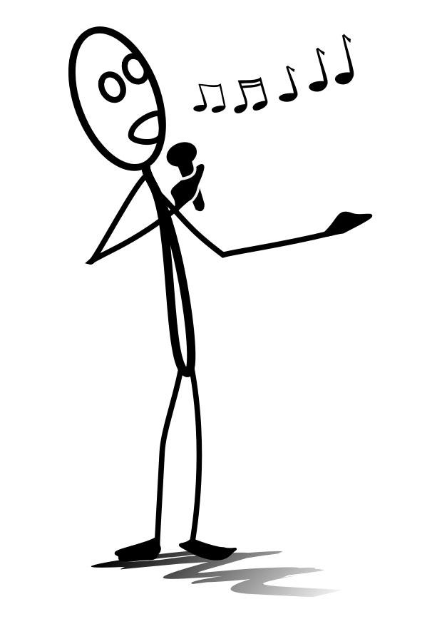 Dibujo para colorear cantar