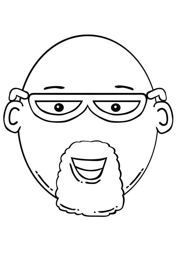 cara de hombre Dibujo para colorear cara de hombre
