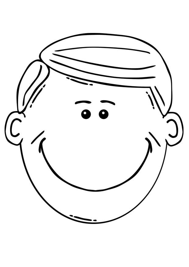 cara de hombre Dibujo para colorear cara de hombre