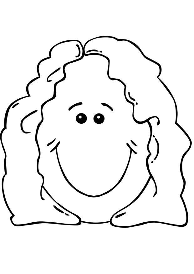 Dibujo para colorear cara de mujer